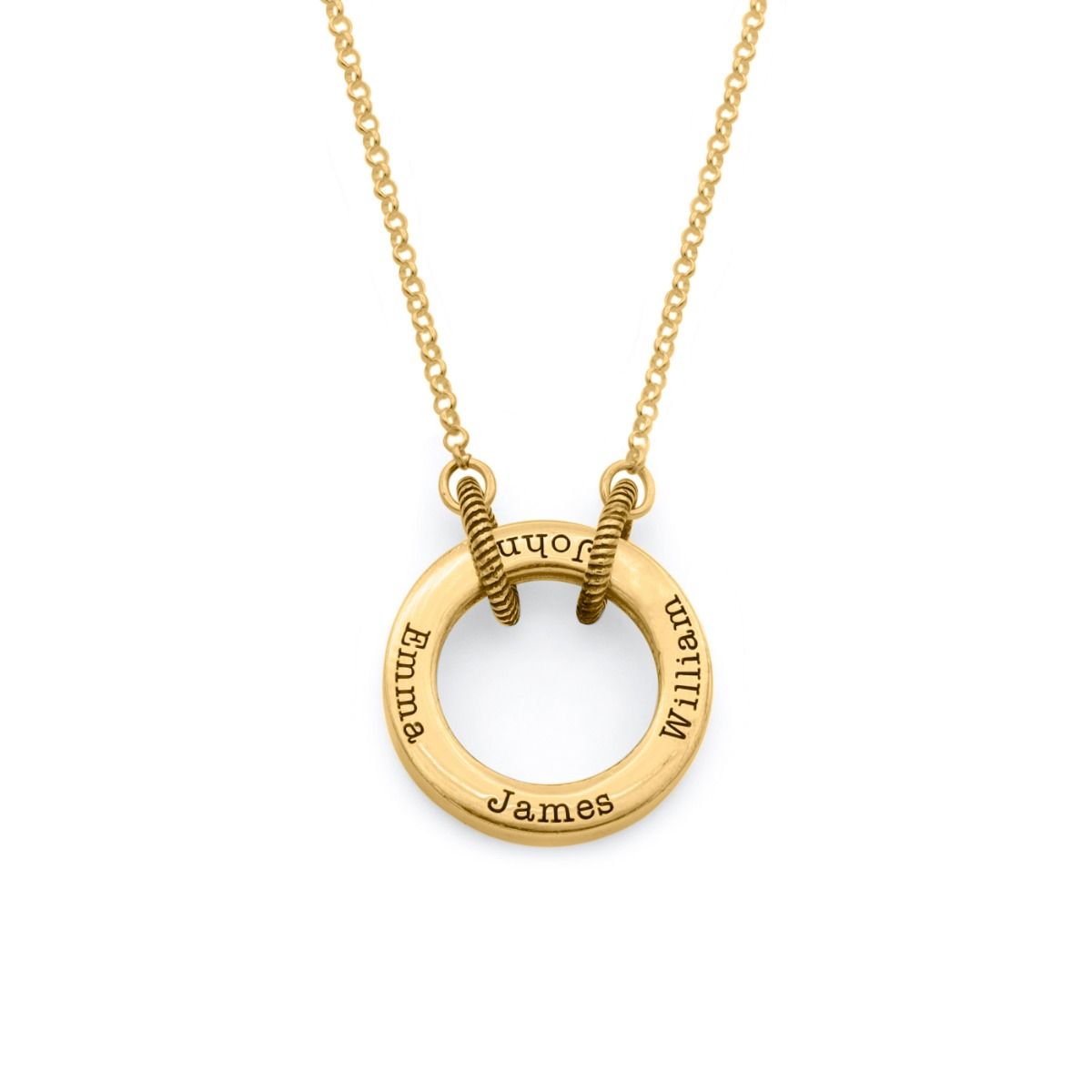 Family Circle Name Necklace in Gold Vermeil for Her Talisa