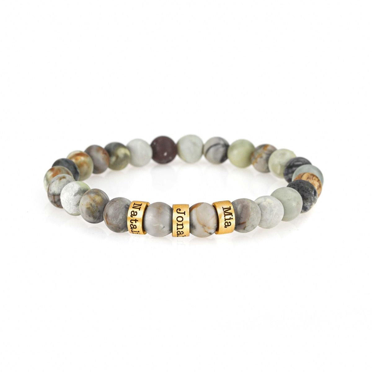 Picasso Jasper Women Name Bracelet [Gold Plated]