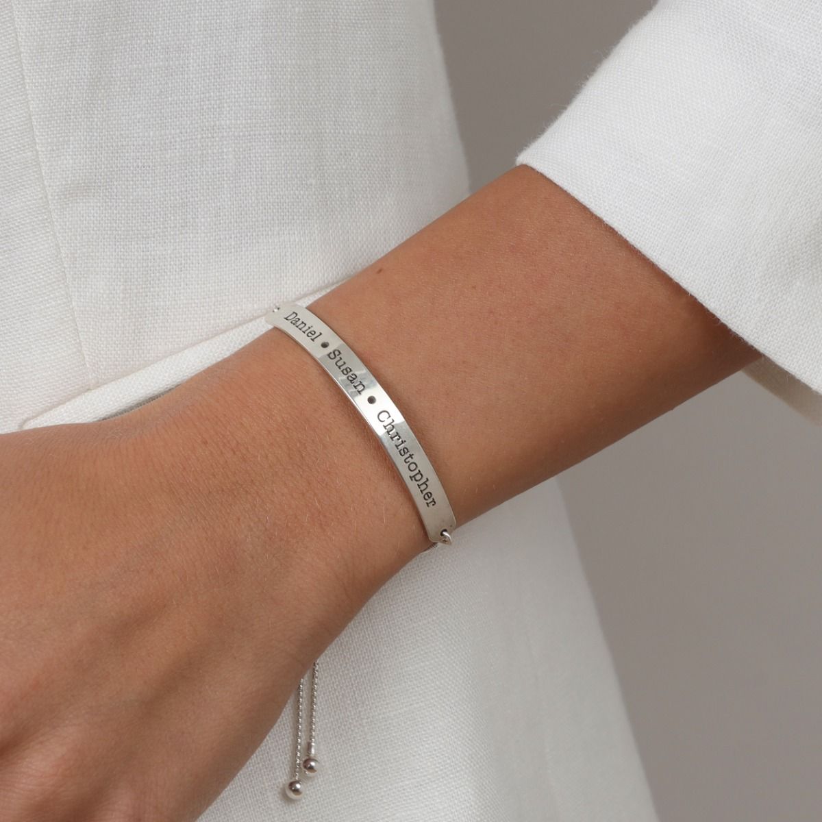 Beschützer Armband mit Gravur [Sterlingsilber]