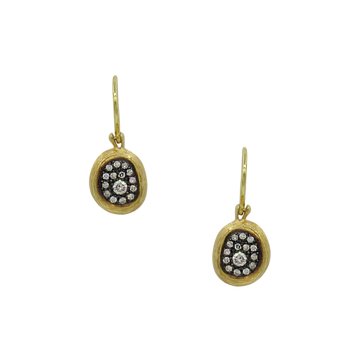 Summer Loch Black Rhodium Pave Earrings [18K Gold]