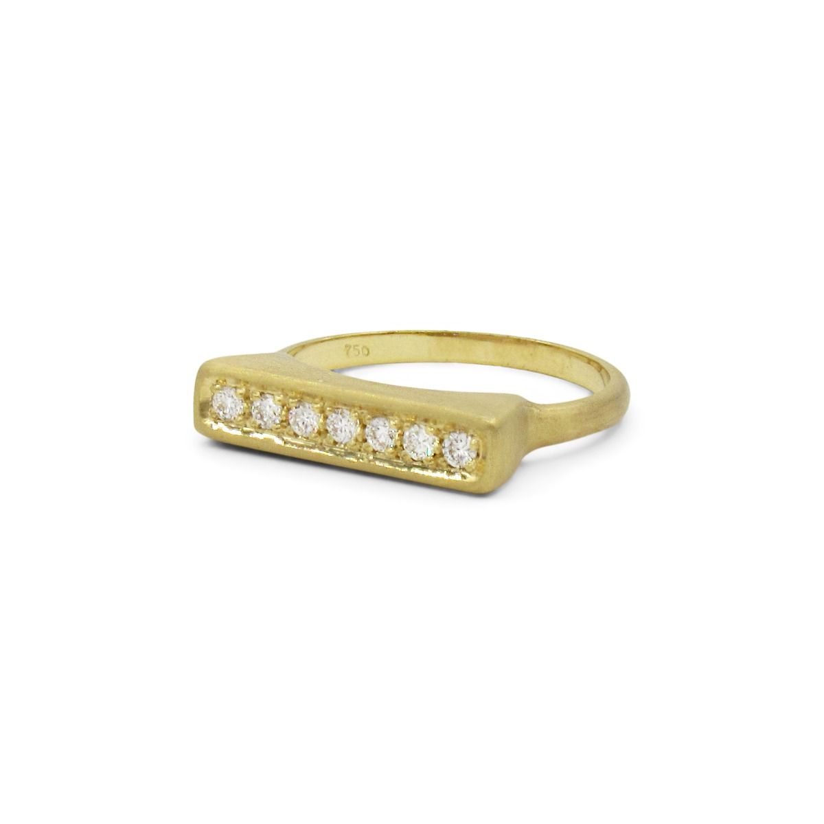 Gold Bar Ring [18K Gold]