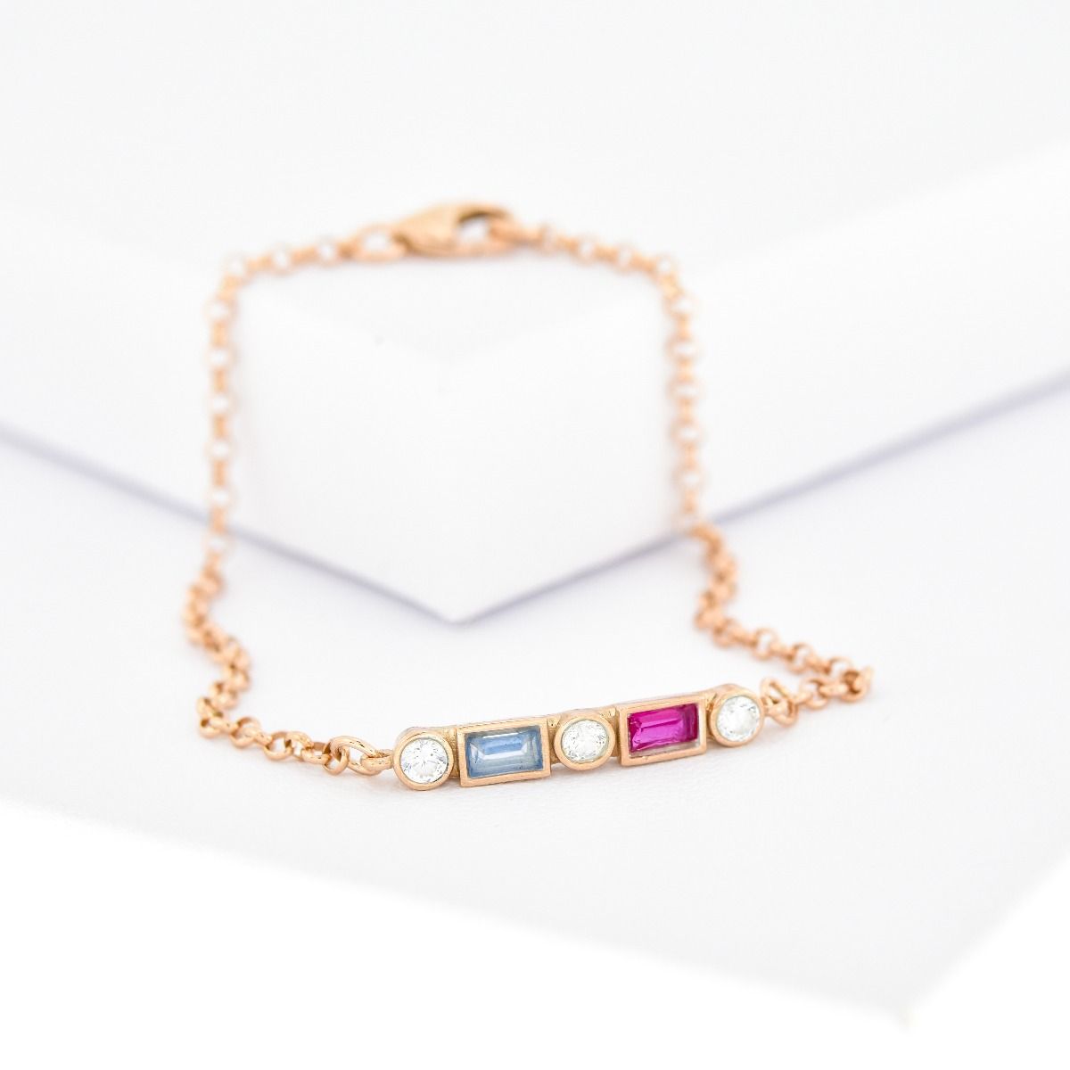 Dazzling Crystals Birthstone Bracelet [Rose Gold Plated]