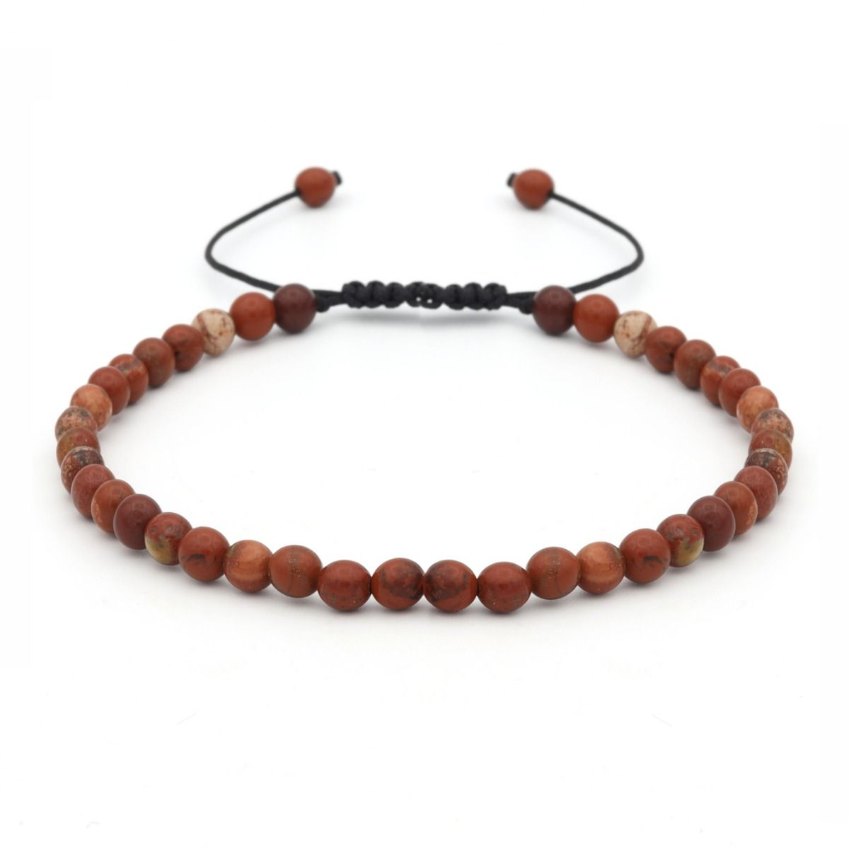 Red Jasper Beaded Bracelet - 4mm