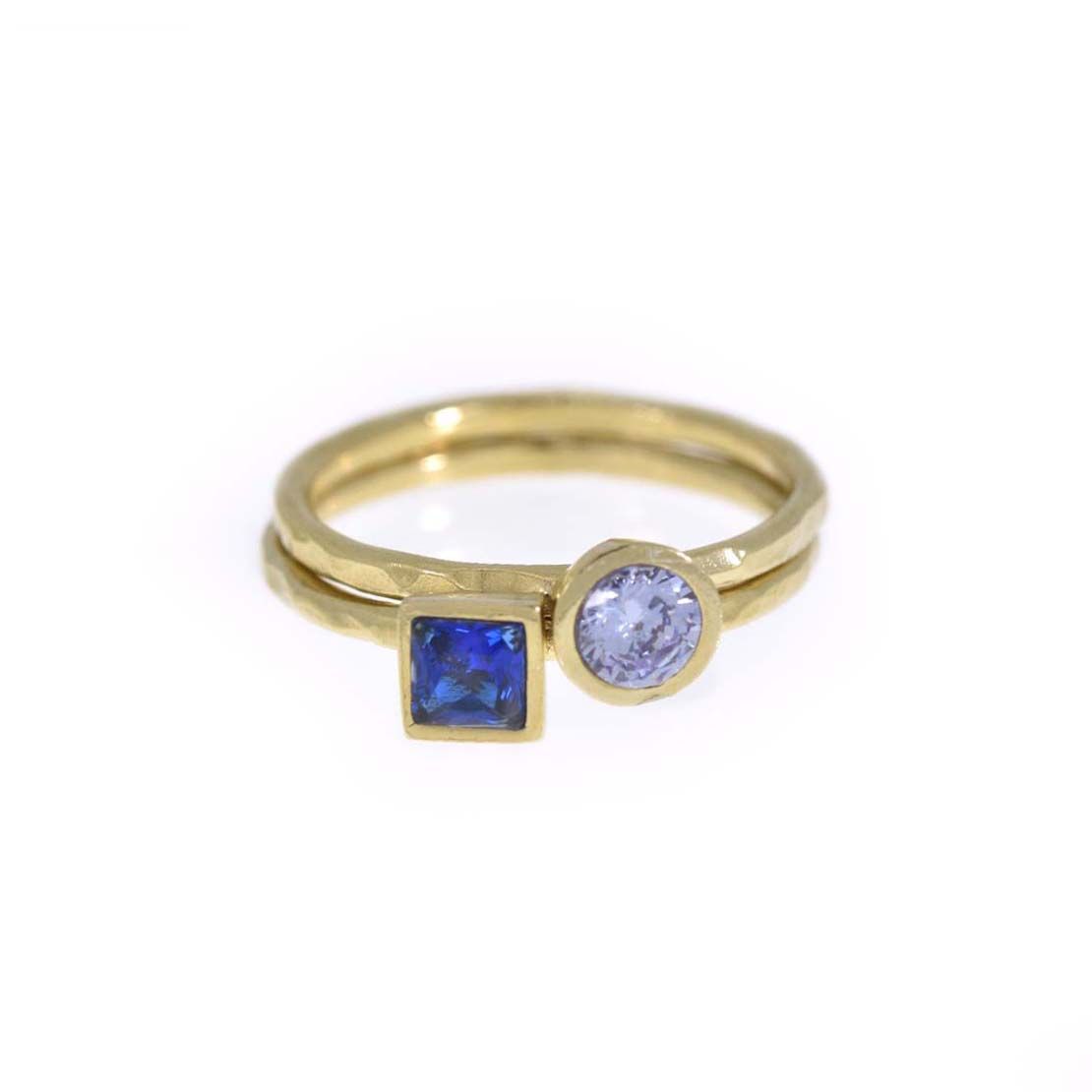 Ringe der Liebe - Gehämmert [750er Gold Vermeil]