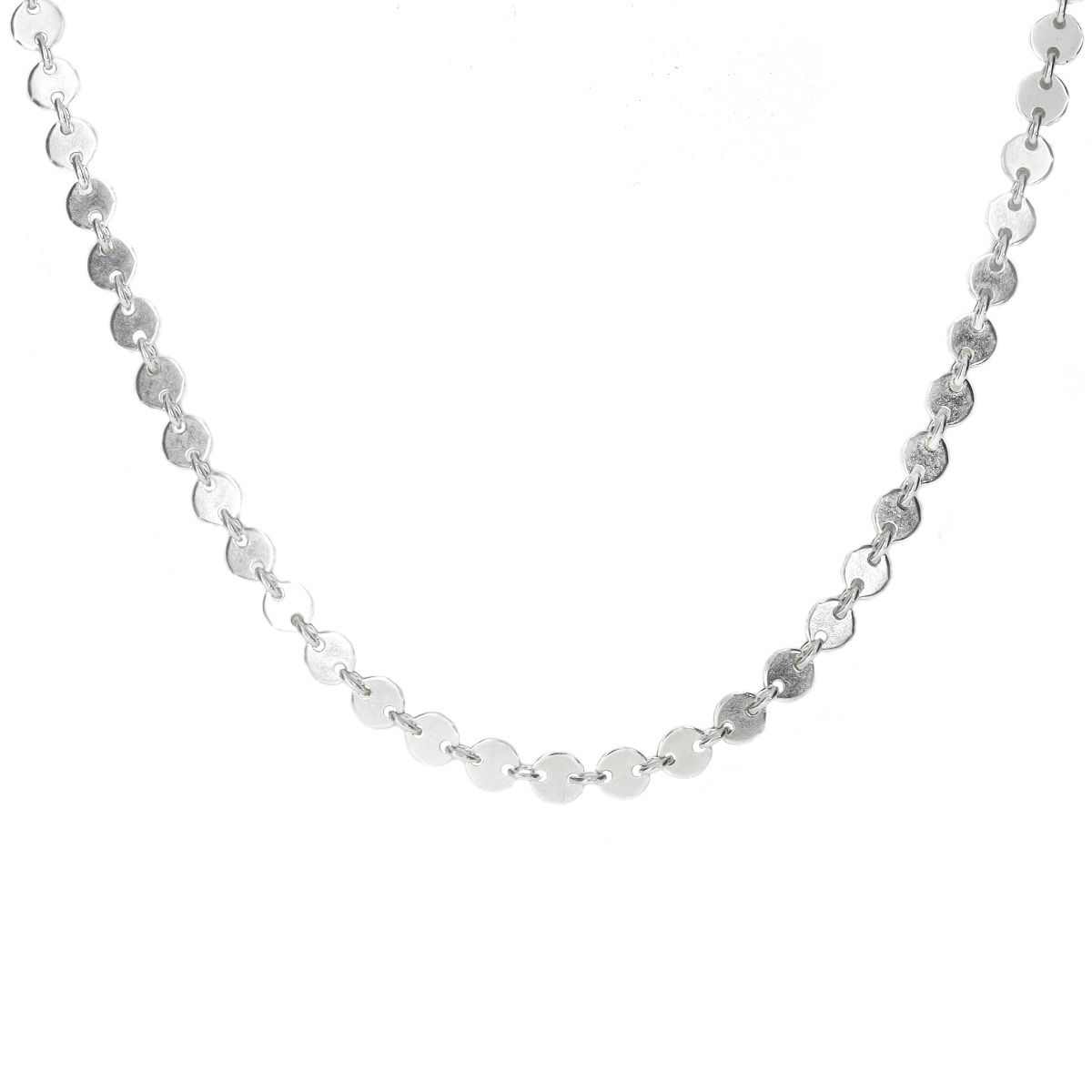 Silberne Kette aus Pailletten