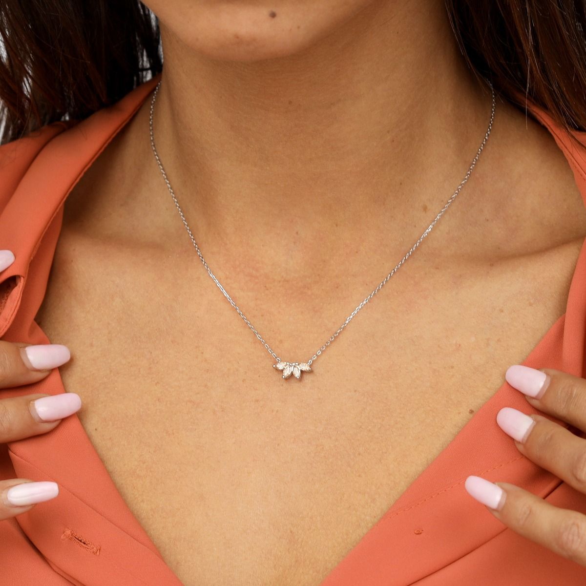 Sparkling Ripple Necklace [Sterling Silver]