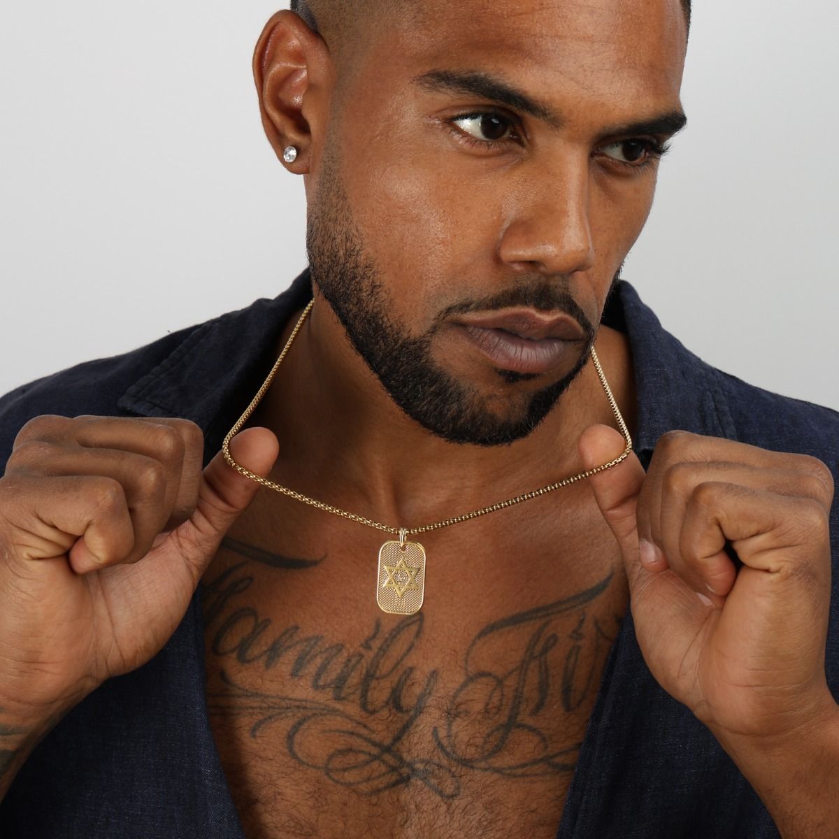 Collier Acier Inoxydable étoile De David Awa