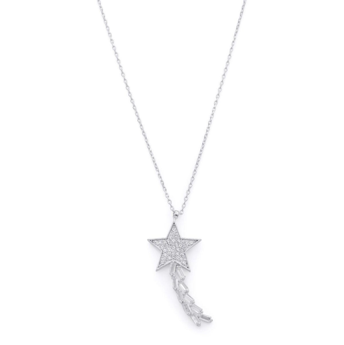 Starry Shine Pave Necklace [Sterling Silver]