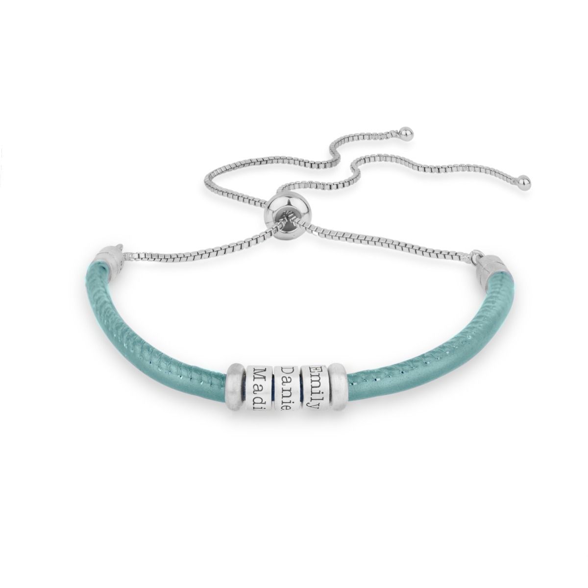 Bracelet Prénom Liés Ensemble [Daim Vert]