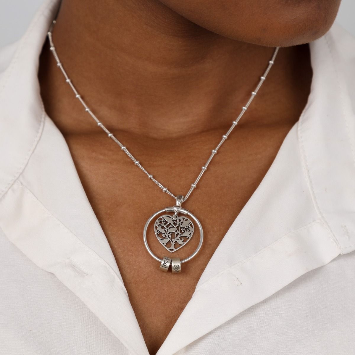 Sterling Silver Personalized Breakable Heart Pendant - Custom Engraved Name Charm, Gift For Loved Ones