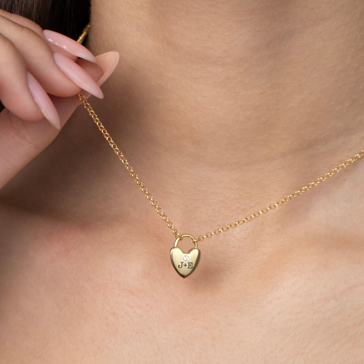 Ties Of The Heart Initials Diamond Necklace [18K Gold Plated]
