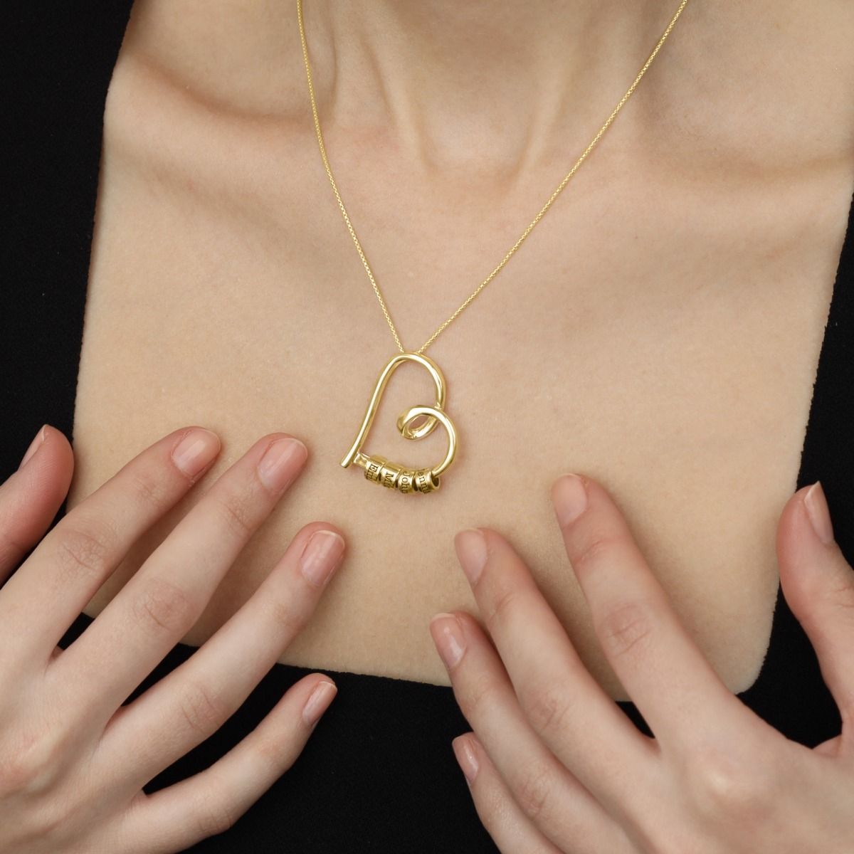 Heart D Naam Ka Locket Name Necklace With Heart Engraved