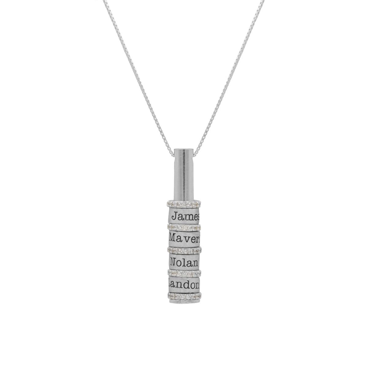 Shiny Castle Name Necklace [Sterling Silver]