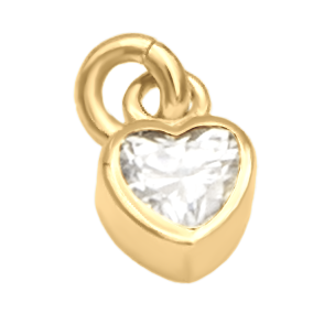 Moissanite Heart Charm for Multi-Name Necklace [18K Gold Plated]