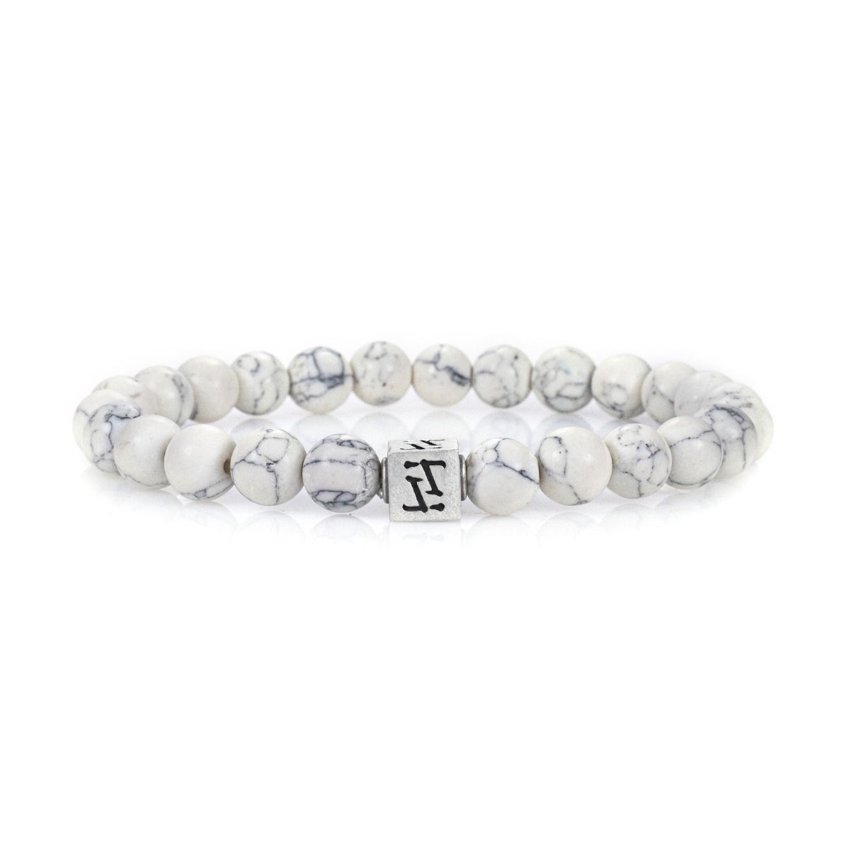 Classic Howlite Men Bracelet - Sterling Silver