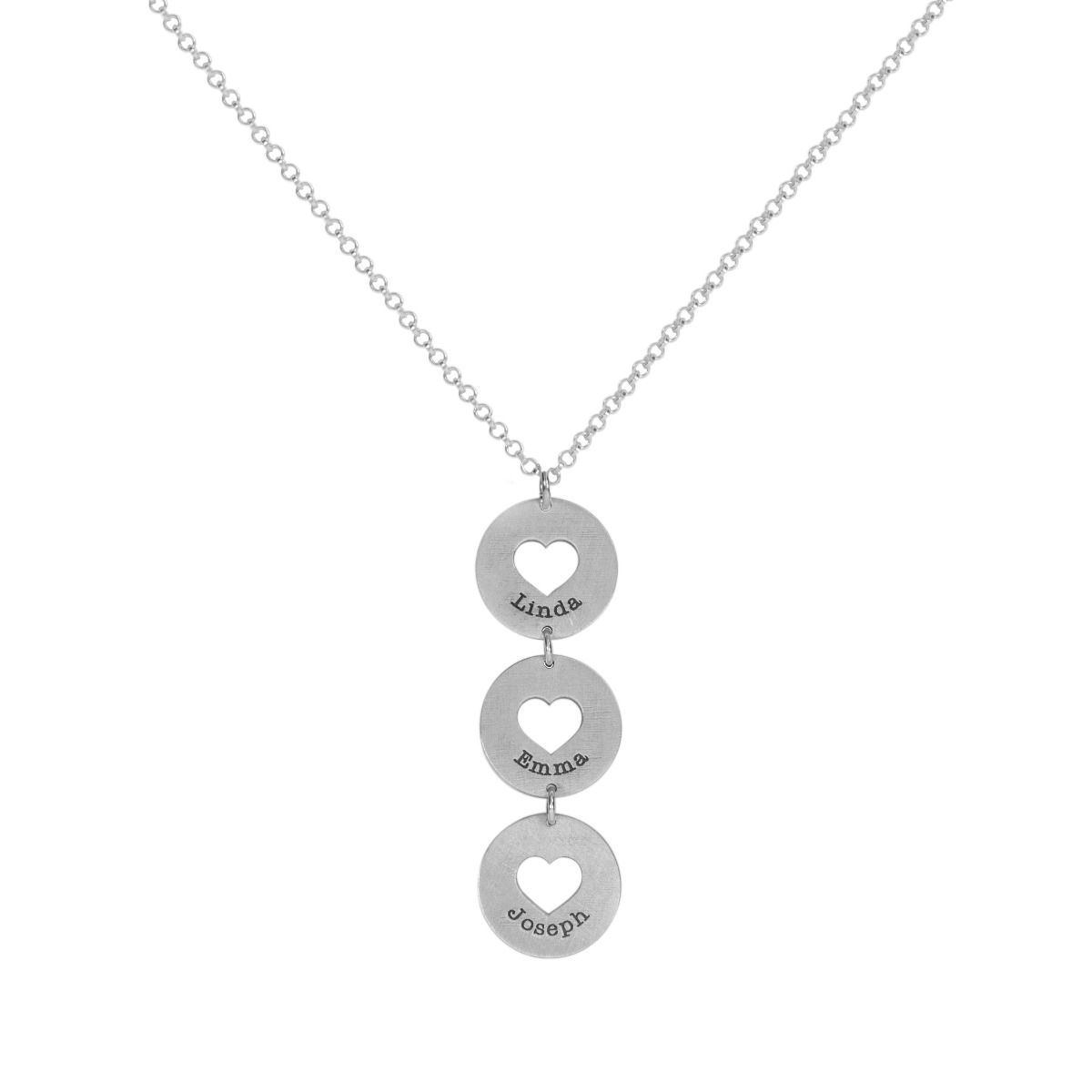 Offene Herzen Kette mit Gravur [Sterlingsilber]