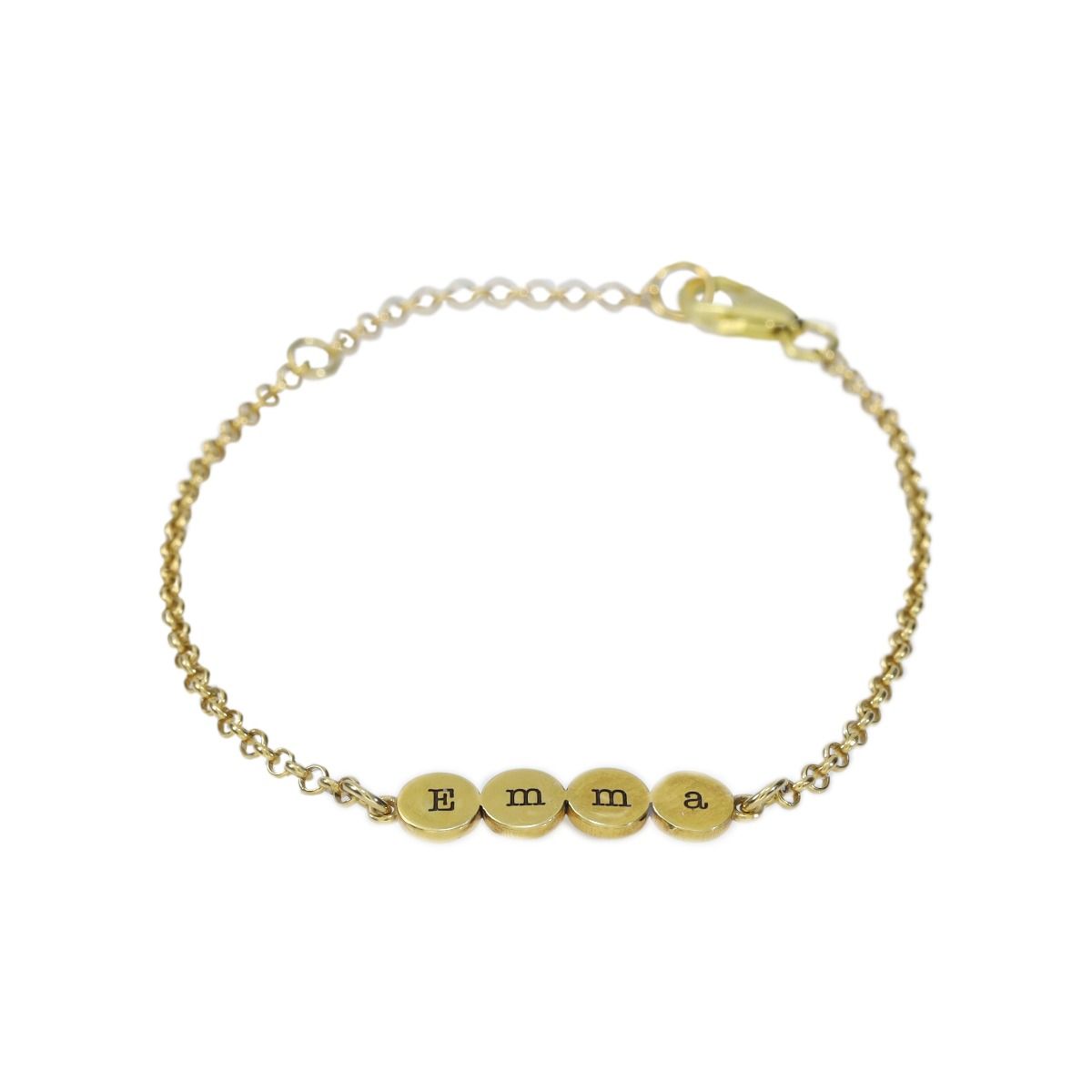 Bonbons Initialen-Armband [750er vergoldet]