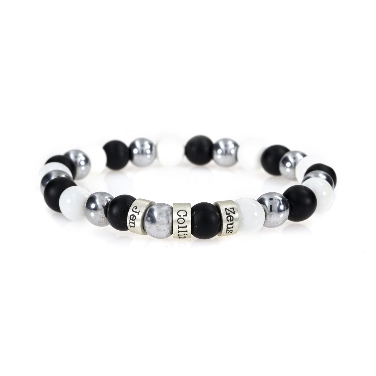 Argent Nacht Naam Armband [Sterling Zilver]