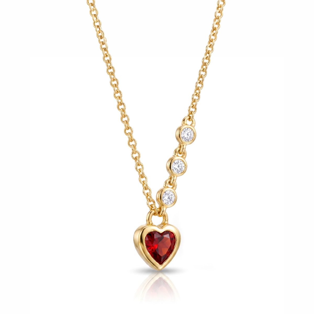 Ties of Love Birthstone Necklace with Diamonds [18K Gold Vermeil]