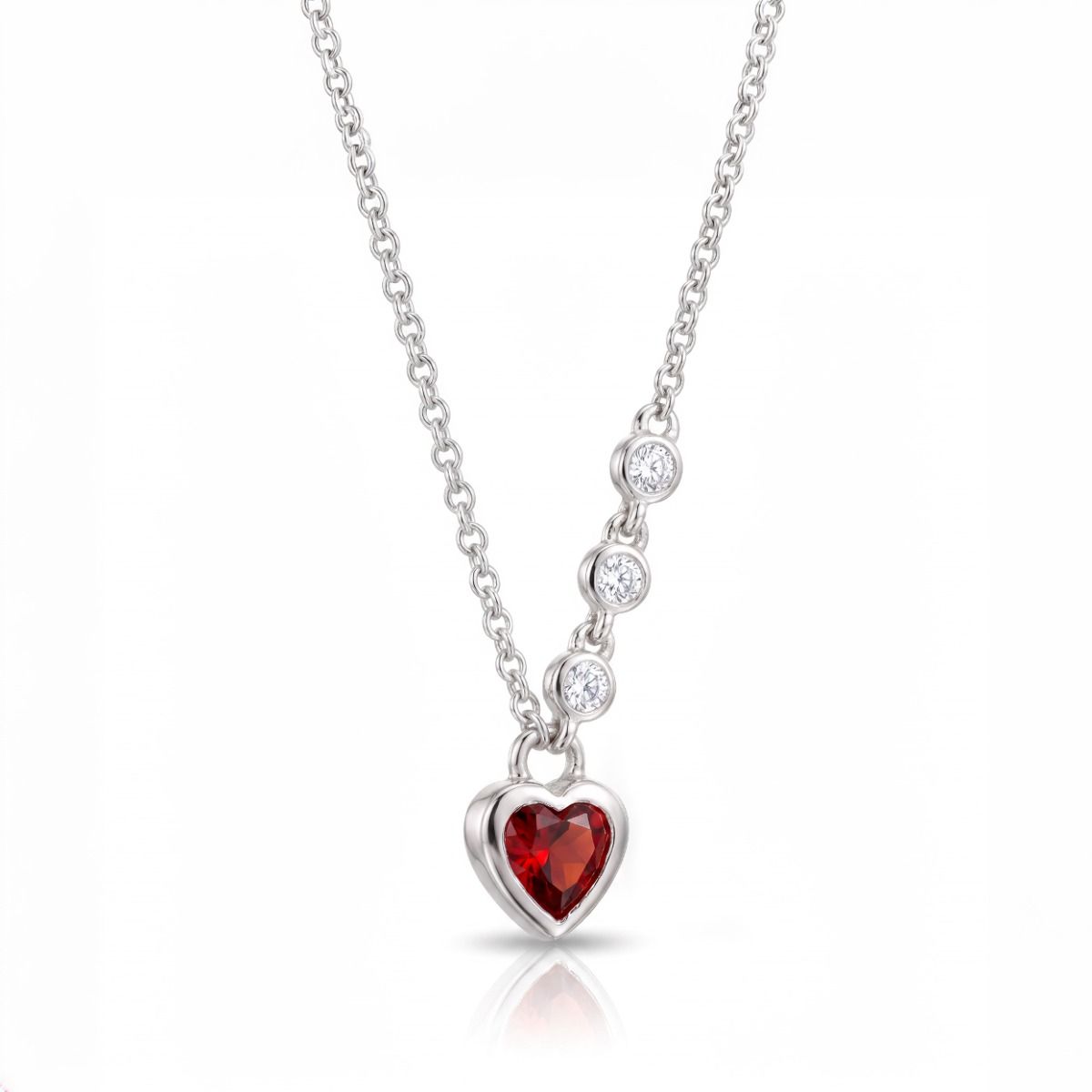 Ties of Love Birthstone Necklace with Diamonds [Silver]