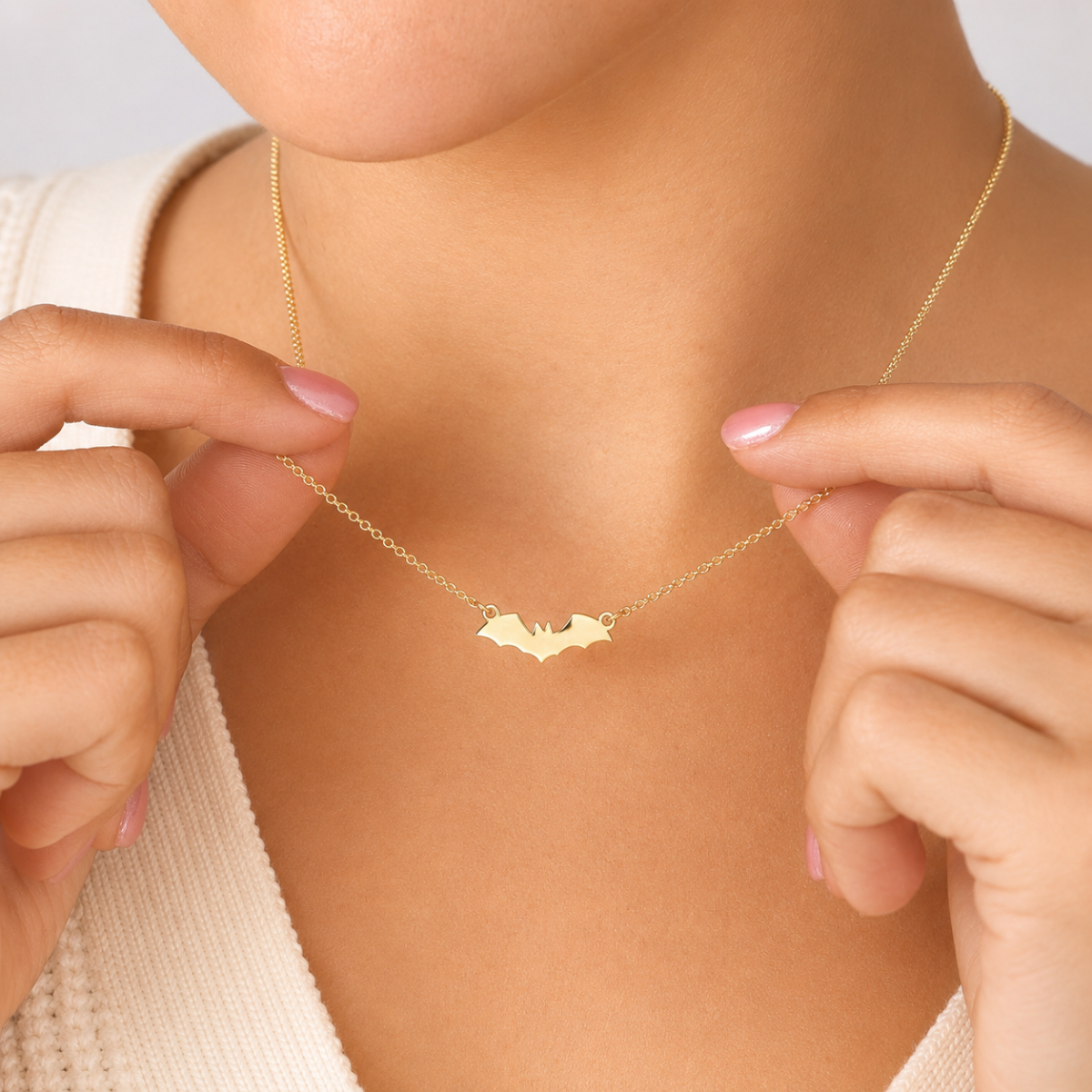 Collier Chauve-Souris au Clair de Lune [Plaqué Or 18ct]