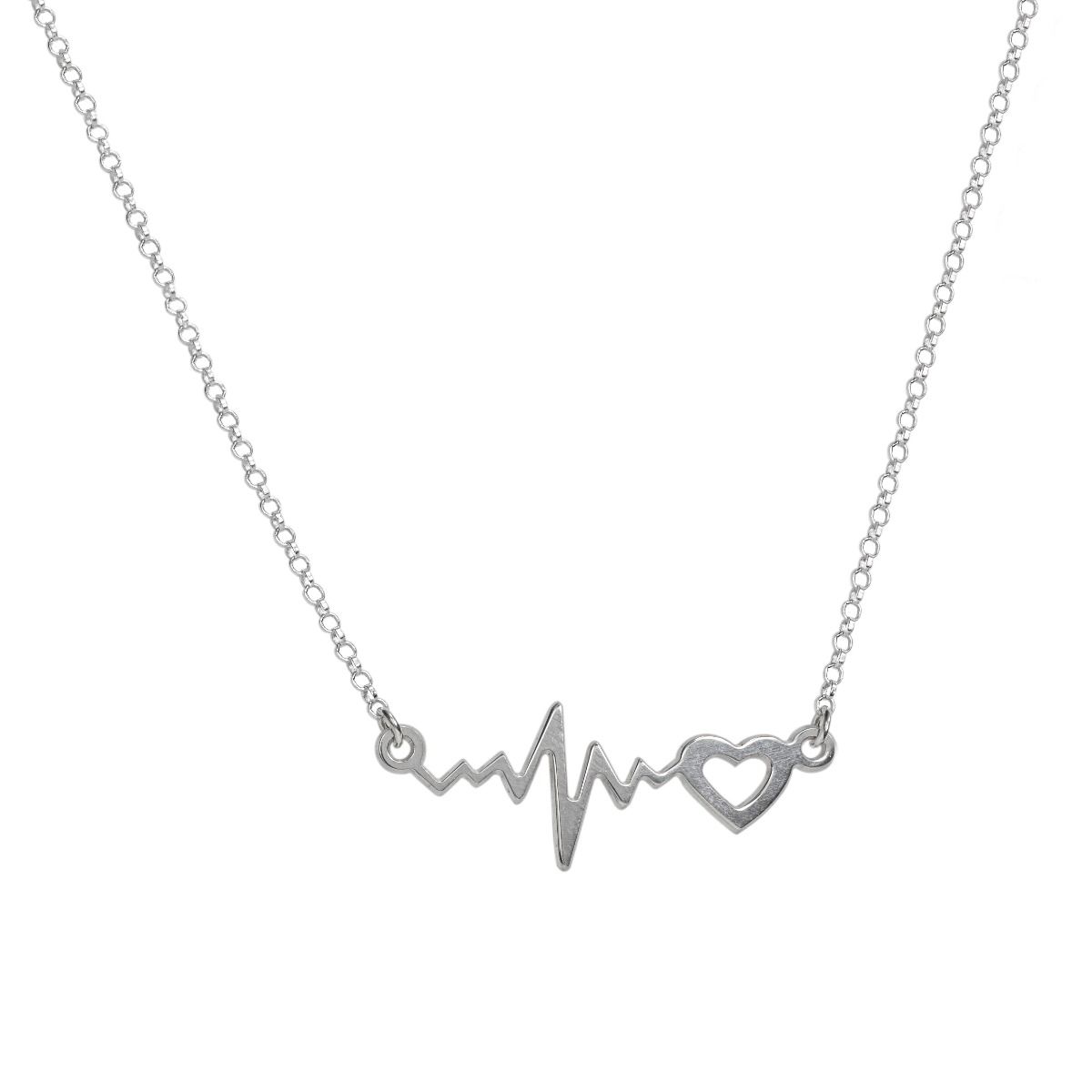 Collar Ritmo de mi Corazón [Plata de Ley]