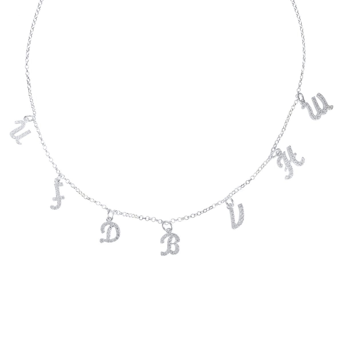 Talisa Funkelnde Initialen Kette [Sterlingsilber]