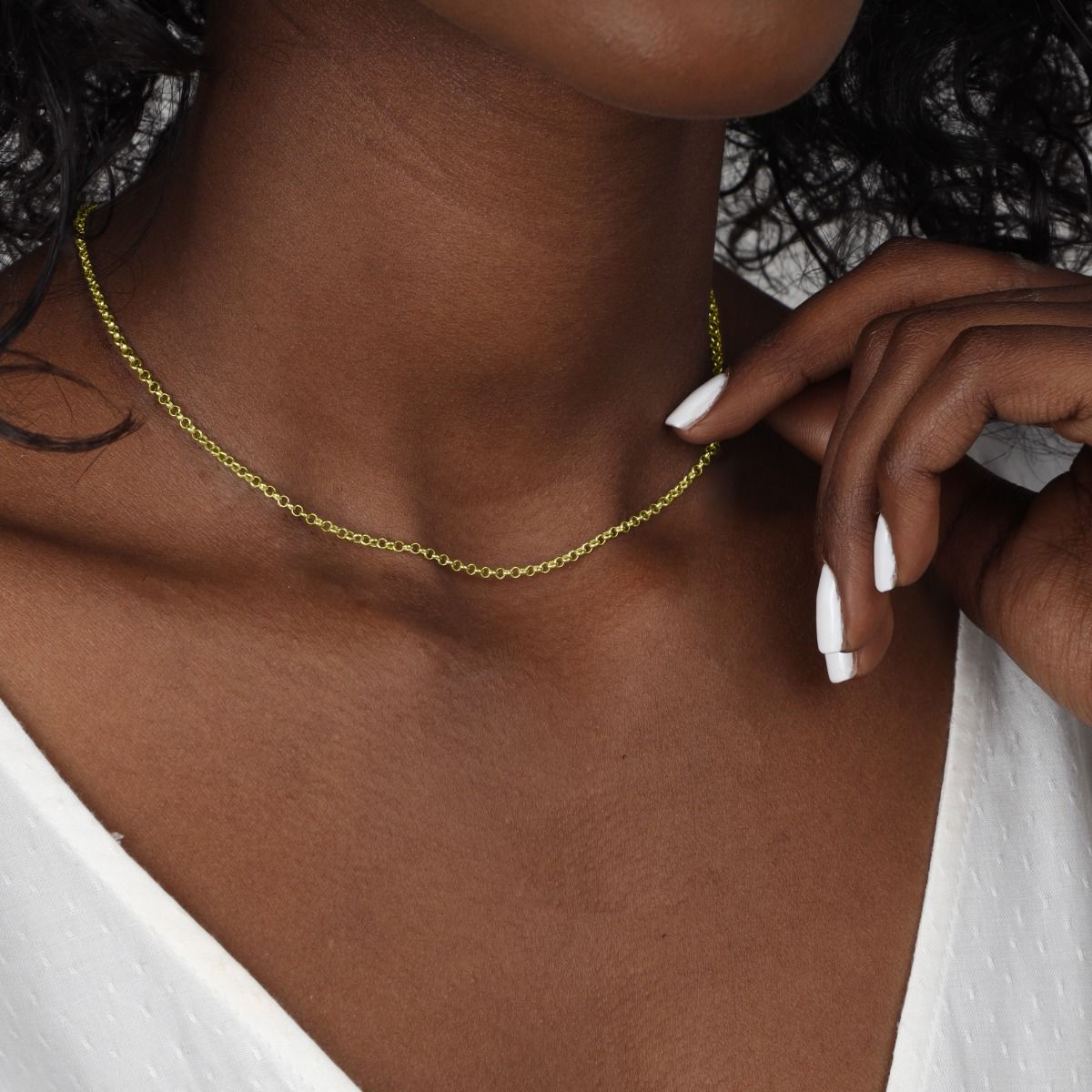 Collier Classique à Сouches en Plaqué Or 18ct