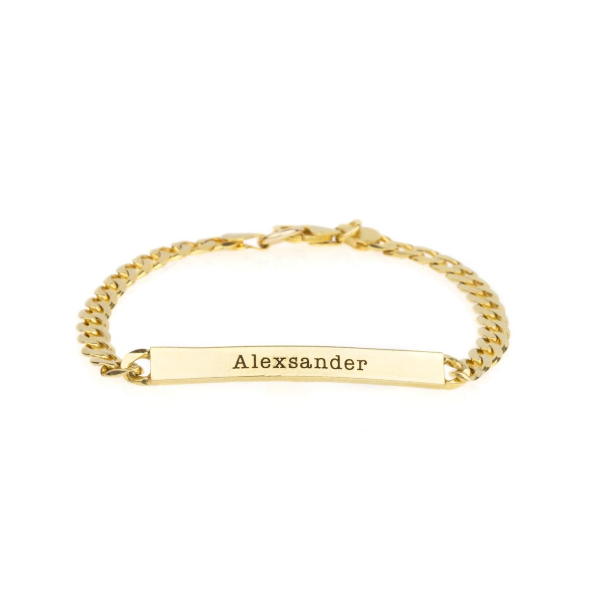 Bracelet Homme Gravé Dans Mon Cœur - Plaqué Or 18ct
