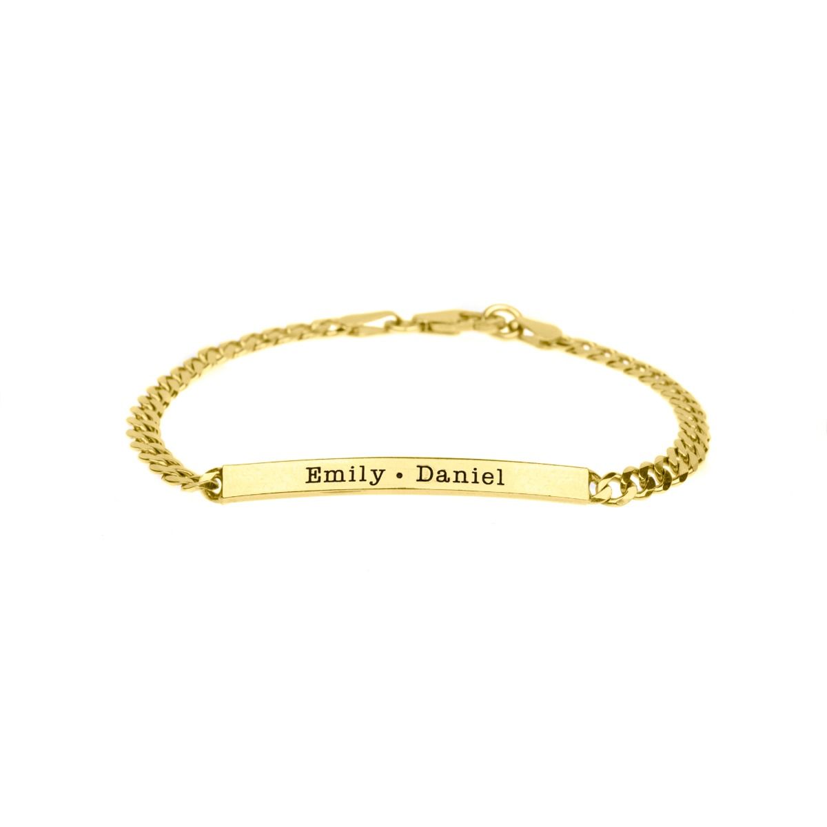 Bracelet Femme Gravé Dans Mon Cœur [Plaqué Or 18 Ct]