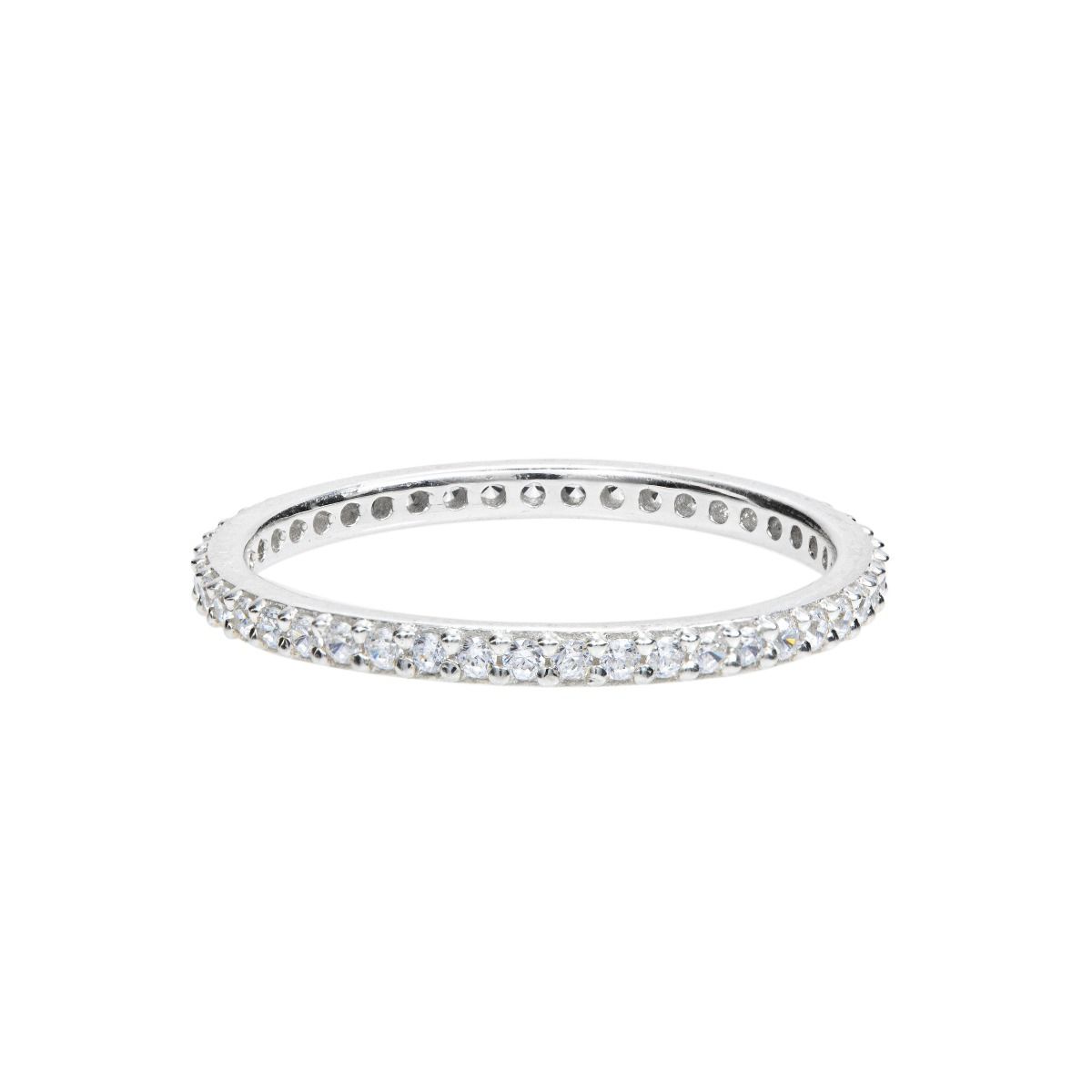 Bague Fine Cristal Classique [Argent 925]