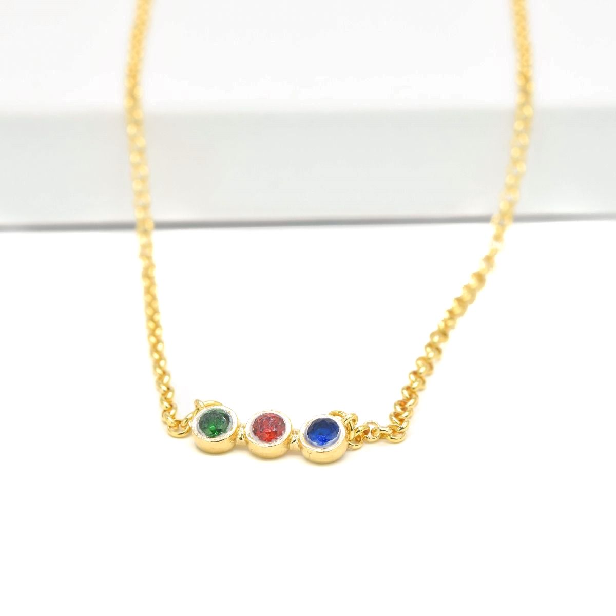 Talisa Stars Birthstone Necklace [10K Gold]