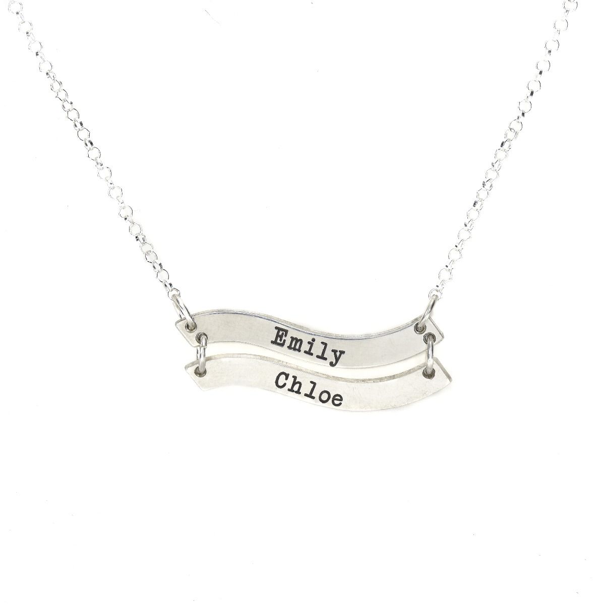 Collana Onda dell'Oceano con Nome [Argento 925]