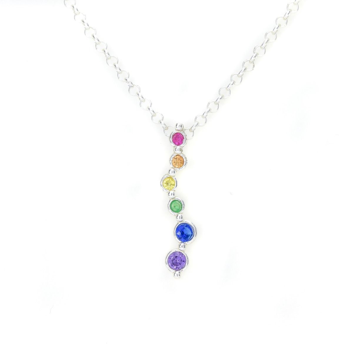 Collier Rivière d'Arc-en-Ciel [Argent 925]