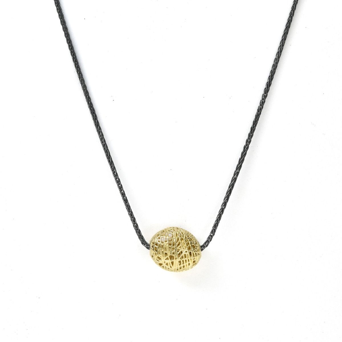 Collana con Sfera di Fili [Oro 10K]