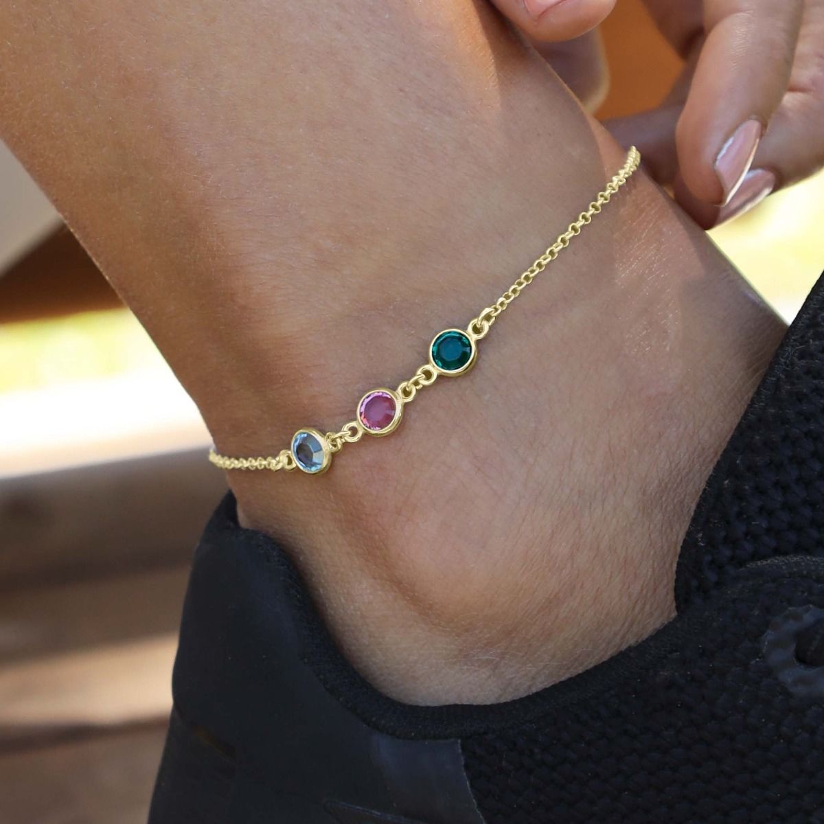Bracelet de Cheville Charmes Enchantés [Plaqué Or 18ct]