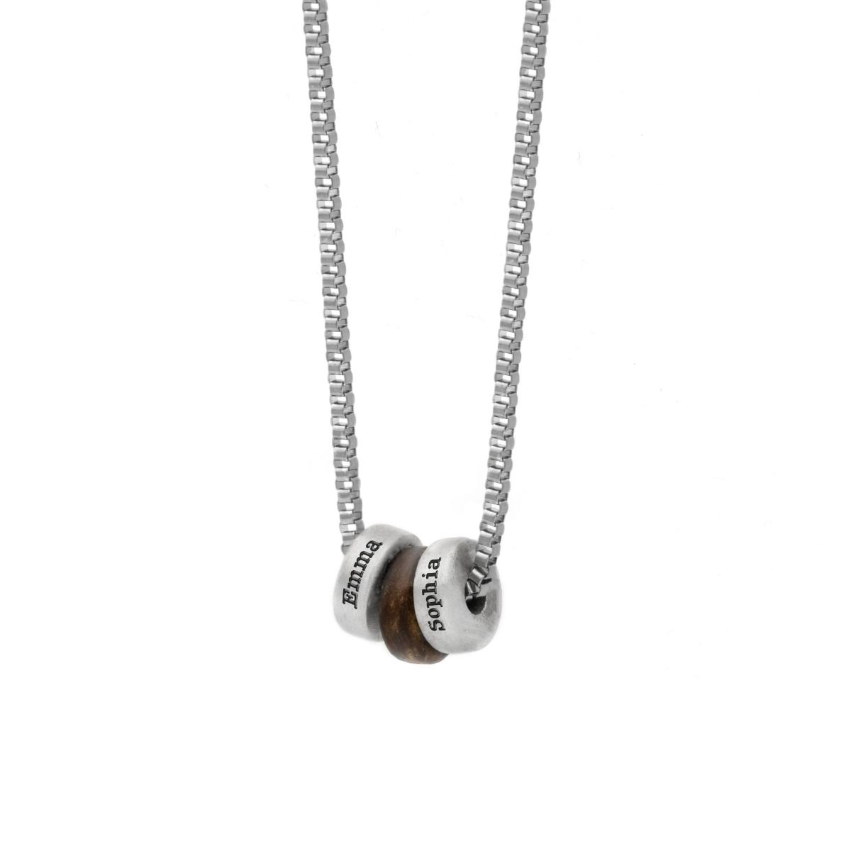 Collier Prénom Charmes de Famille pour Homme [Argent 925]