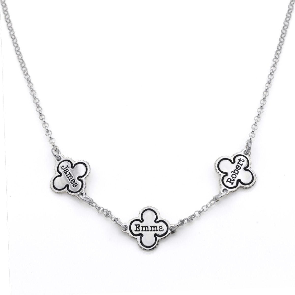 Collier Trèfle à Quatre Feuilles Personnalisé [Argent 925]