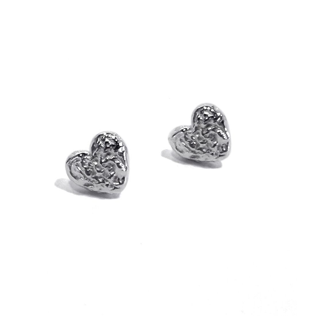 Bloom Heart Stud Earrings [Sterling Silver]