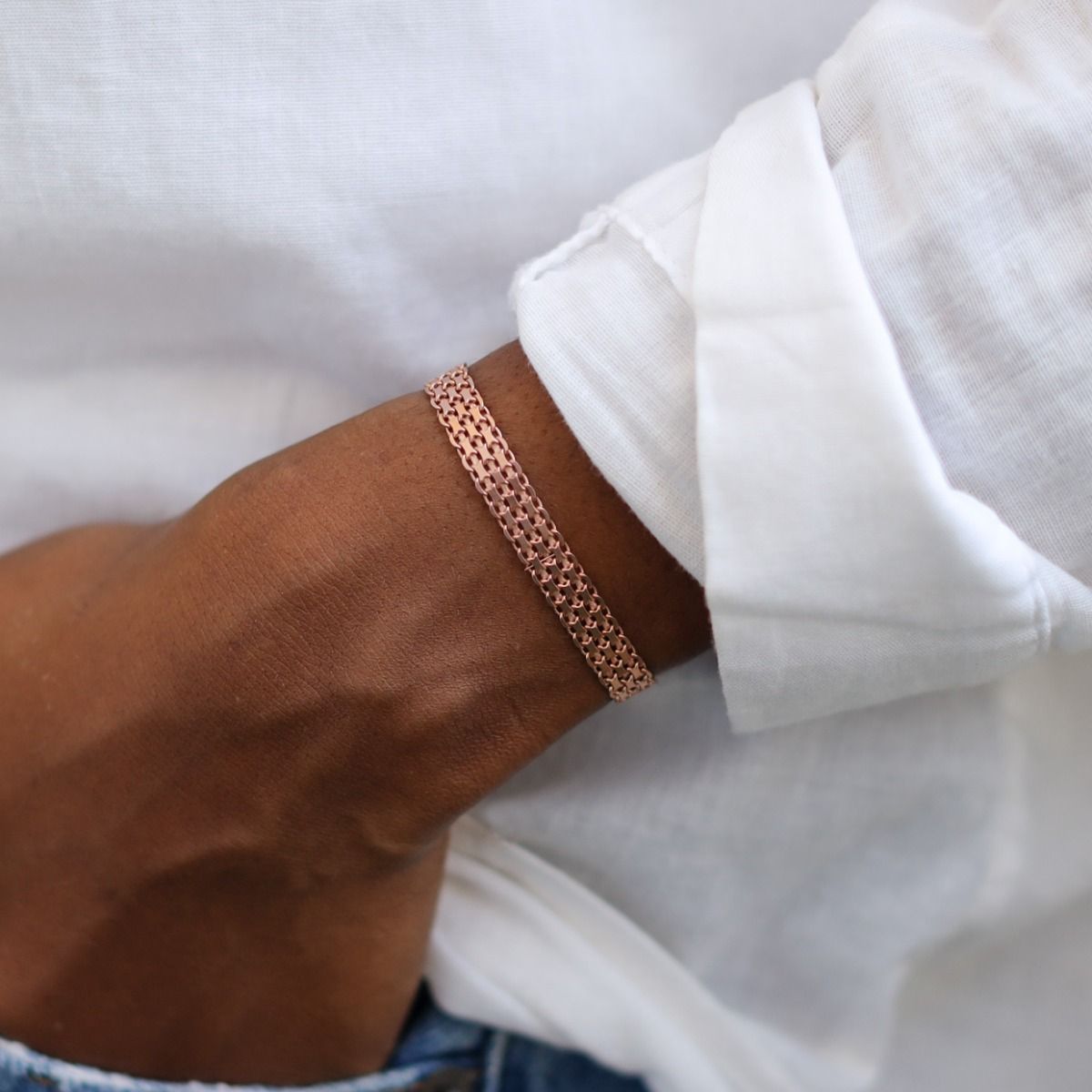 Milanese Chain Bracelet [18K Rose Gold Plated]