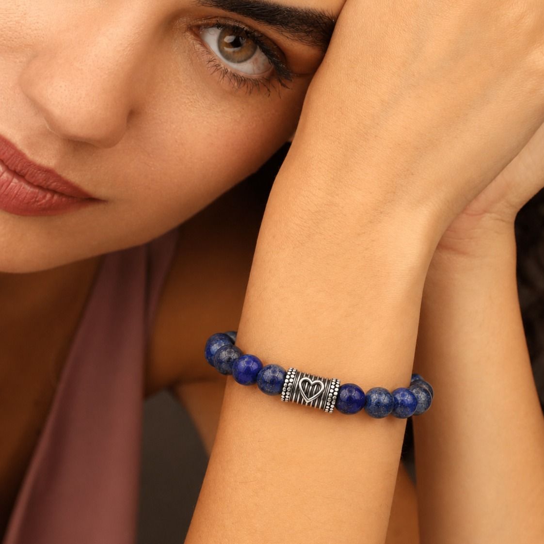 Ties Of The Heart Lapis Lazuli Bracelet [Silver]