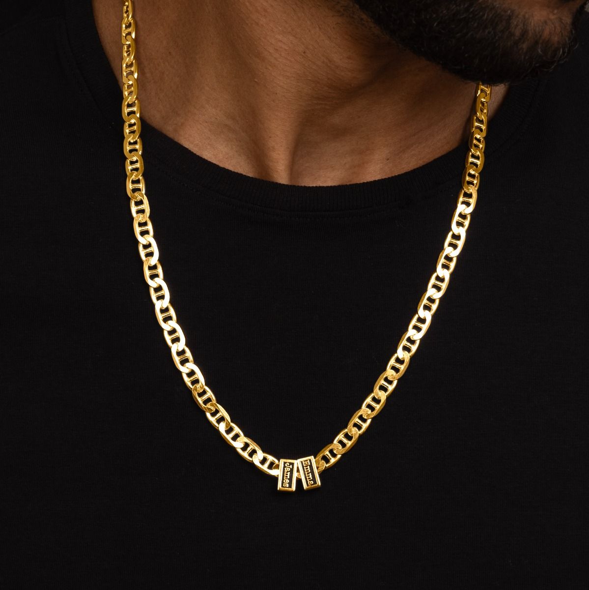 Mariner Chain With Names - 18K Gold Vermeil