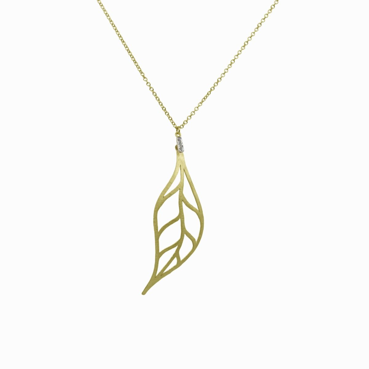 Serotina Gold Leaf Necklace [18K Gold]