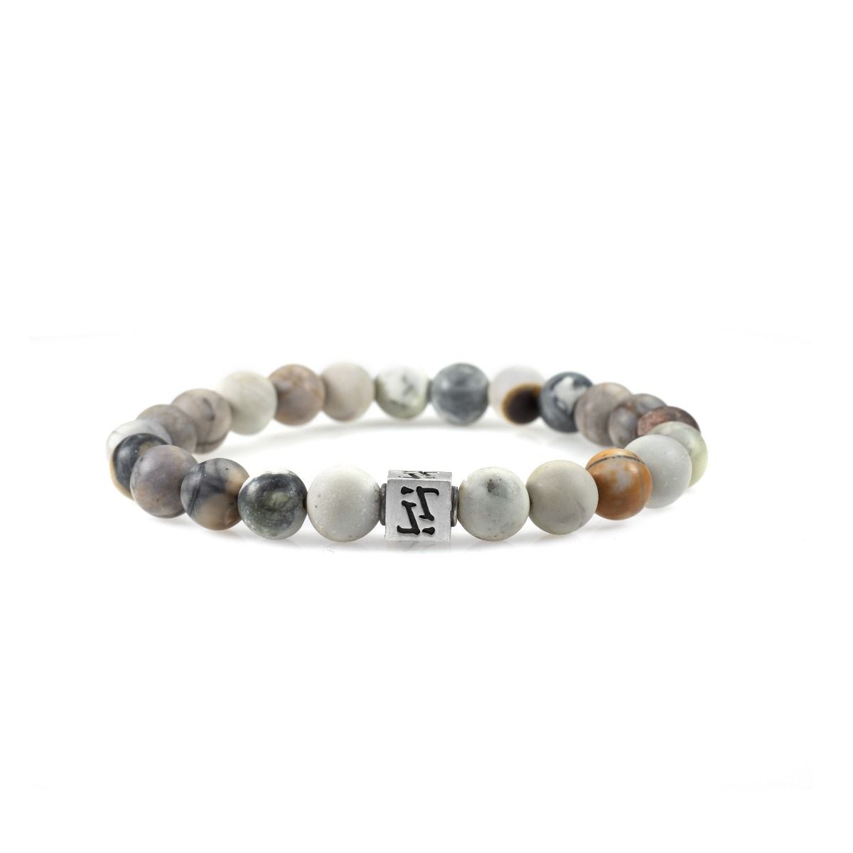 Signatur Armband aus Picasso Jaspis für Damen [Sterlingsilber]