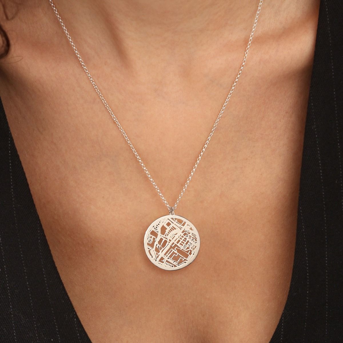 Collana con Mappa dei Punti Preziosi [Argento 925]