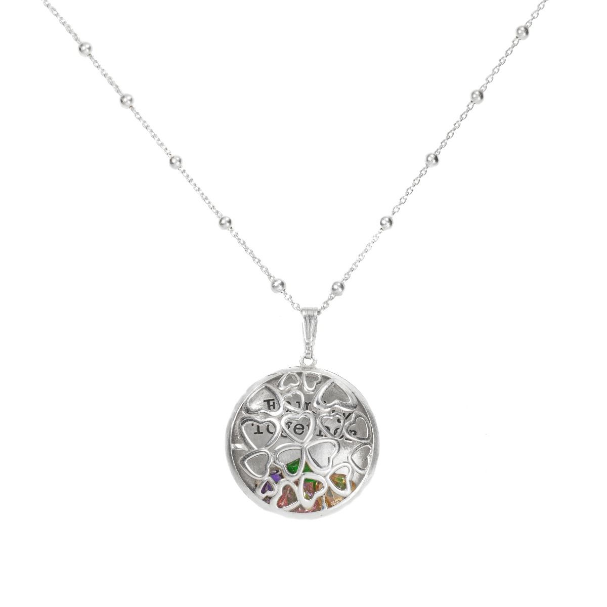 Collier Cercle de la Mère avec Pierres de Naissance [Argent 925]