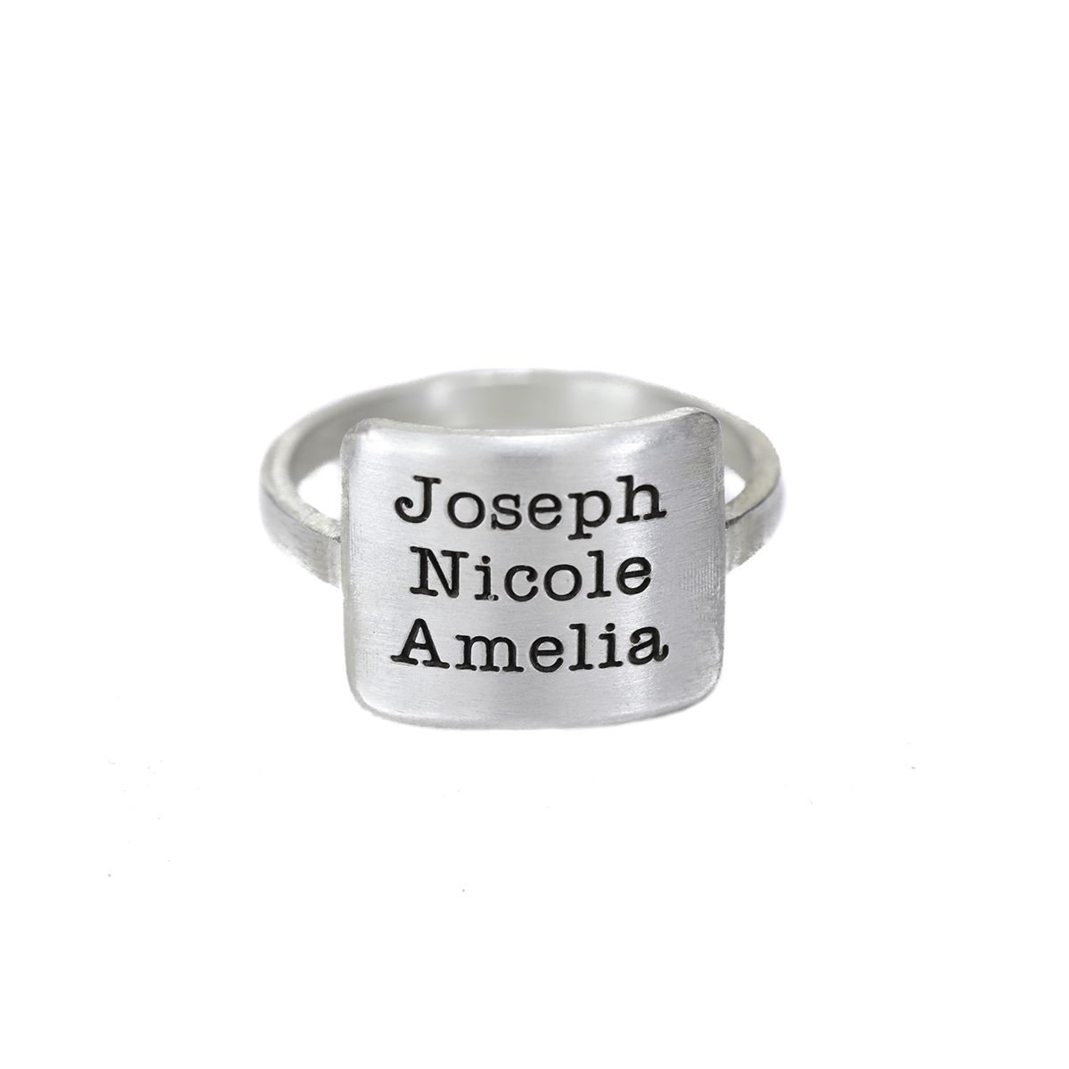 Anillo con Nombre Amor Sellado [Plata de Ley]