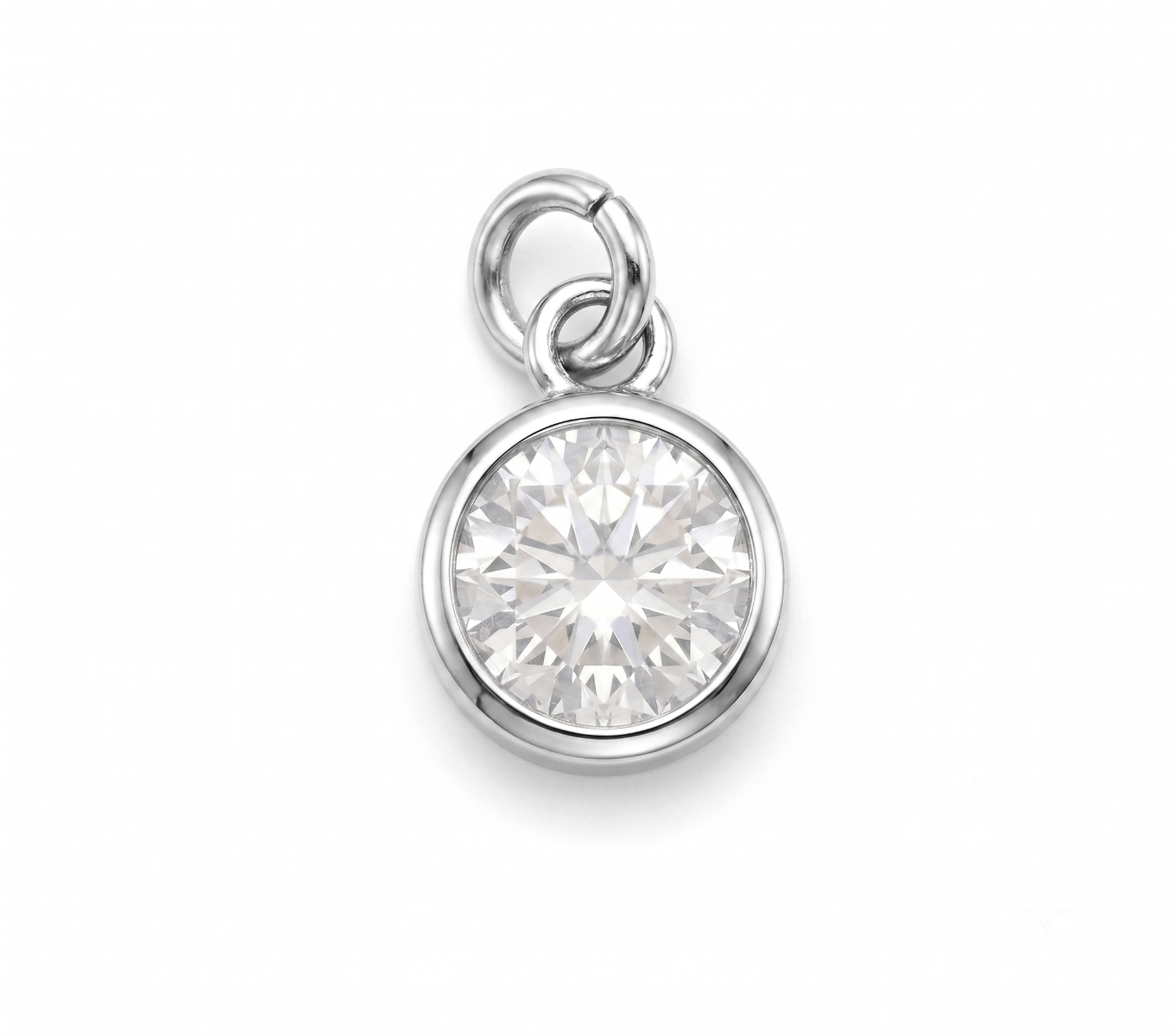 Diamond Charm for Crystal Cross Name Necklace [Silver]