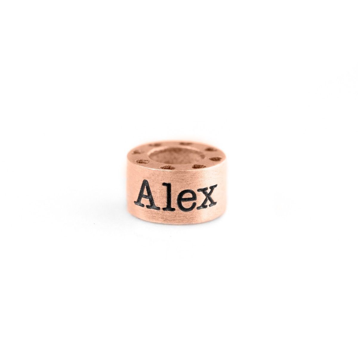 Cuenta Extra para el Collar de Nombres Lazos de Corazón [Bañado en Oro Rosa de 18K]