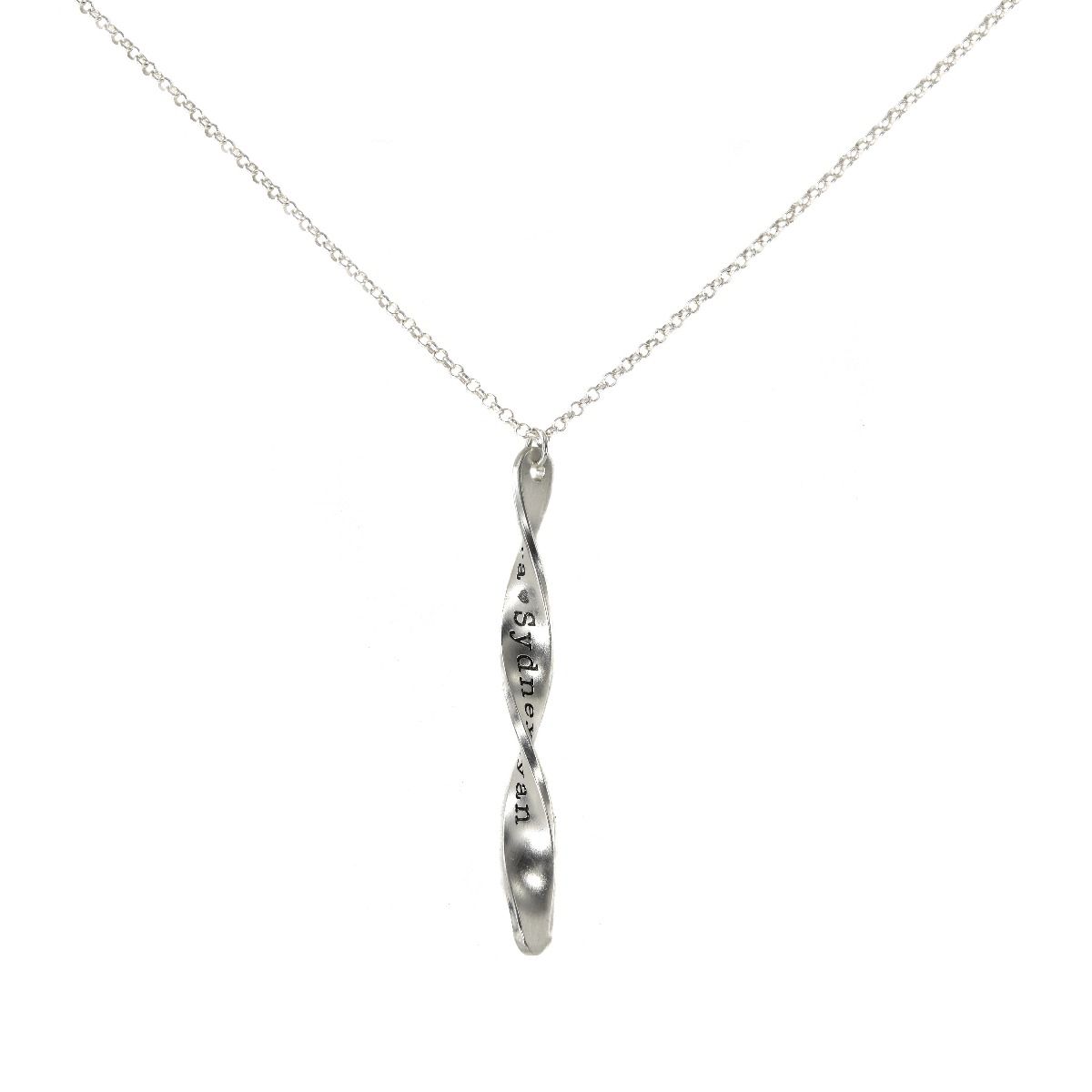 Spirale Kette mit Gravur [Sterlingsilber]